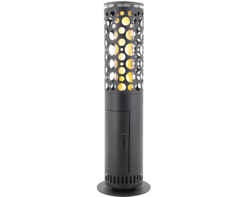 Pellet-Terrassenheizer Sonnenkönig Faro Stahl schwarz 4,9 kW