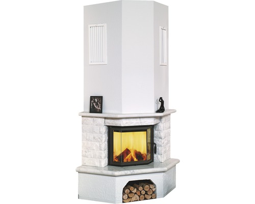 Kaminbausatz Hark Vermont Marmor naturweiss 8 kW