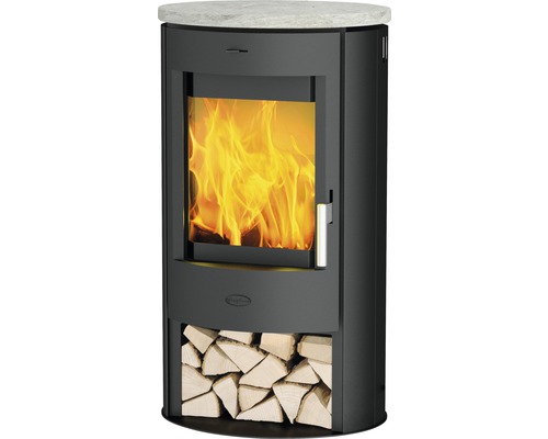 Kaminofen Fireplace Zaria Top Speckstein 6 ,6 kW mit Holzfach