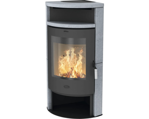 Kaminofen Fireplace Samba Speckstein 6,4 kW mit Holzfach und Wärmefach