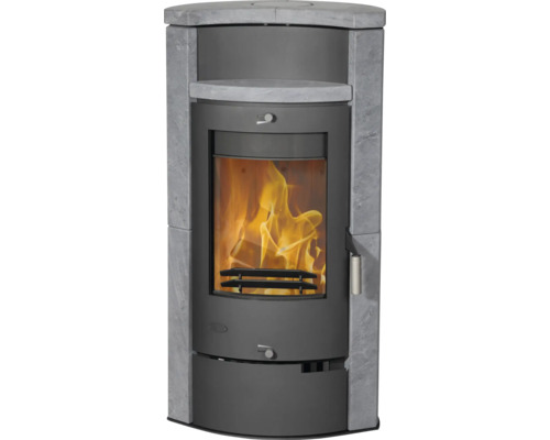 Kaminofen Fireplace Hamburg Speckstein 8,4 kW mit Holzfach