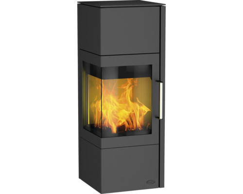 Kaminofen Fireplace Royal Stahl schwarz 6,6 kW mit Wärmespeicherfach