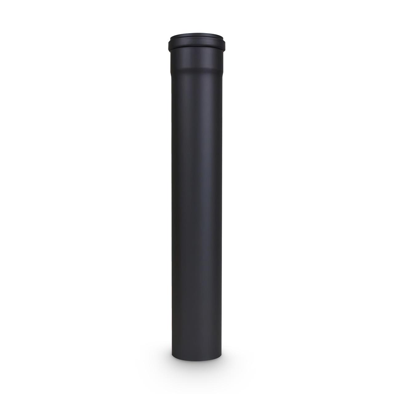 Pelletofenrohr DN 80 mm Länge 500 mm schwarz 1,2 mm Stahl