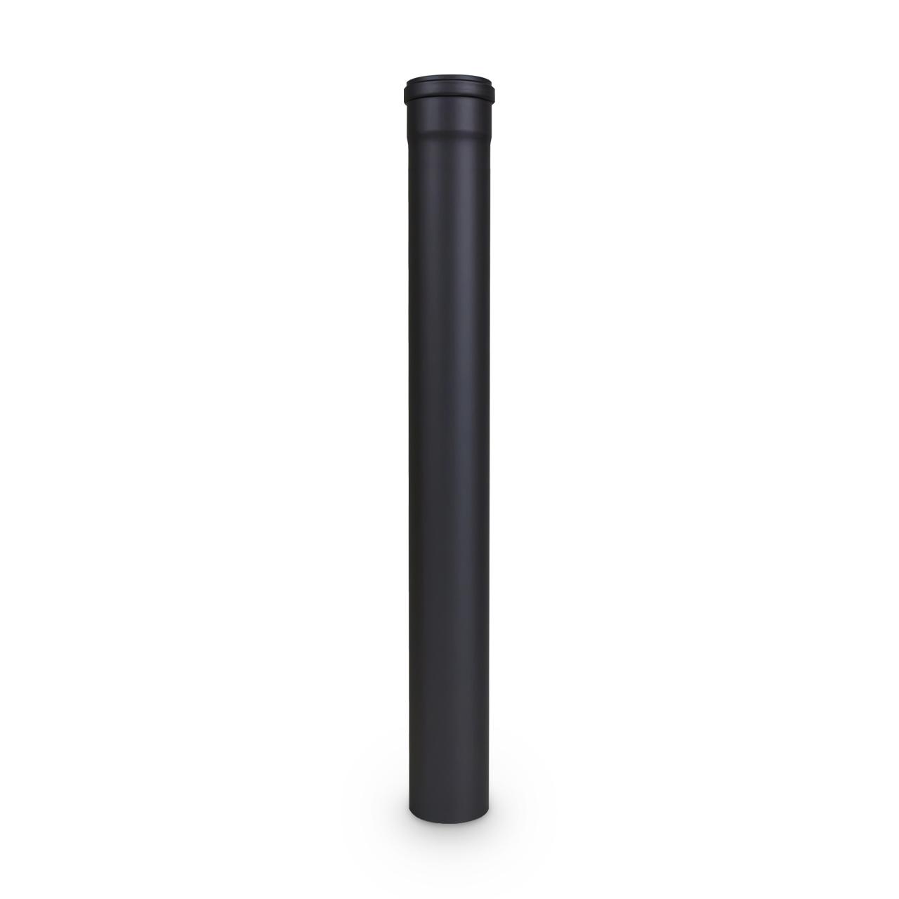Pelletofenrohr DN 80 mm Länge 1000 mm schwarz 1,2 mm Stahl