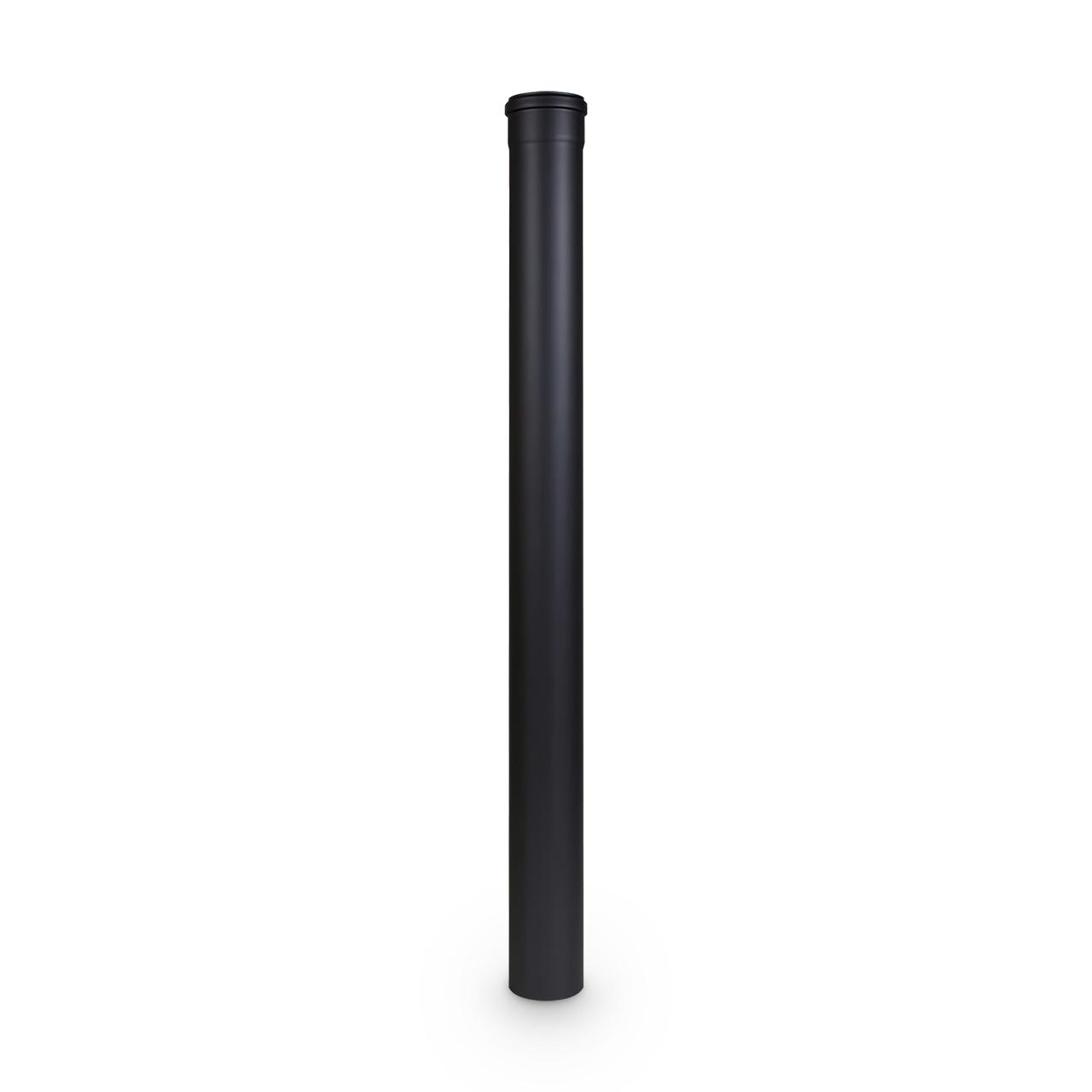 Pelletofenrohr DN 100 mm Länge 1000 mm schwarz 1,2 mm Stahl