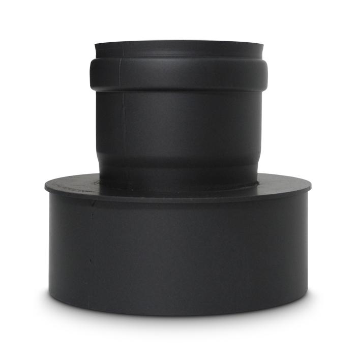 Pelletofenrohr Erweiterung DN 80 auf 150 mm schwarz