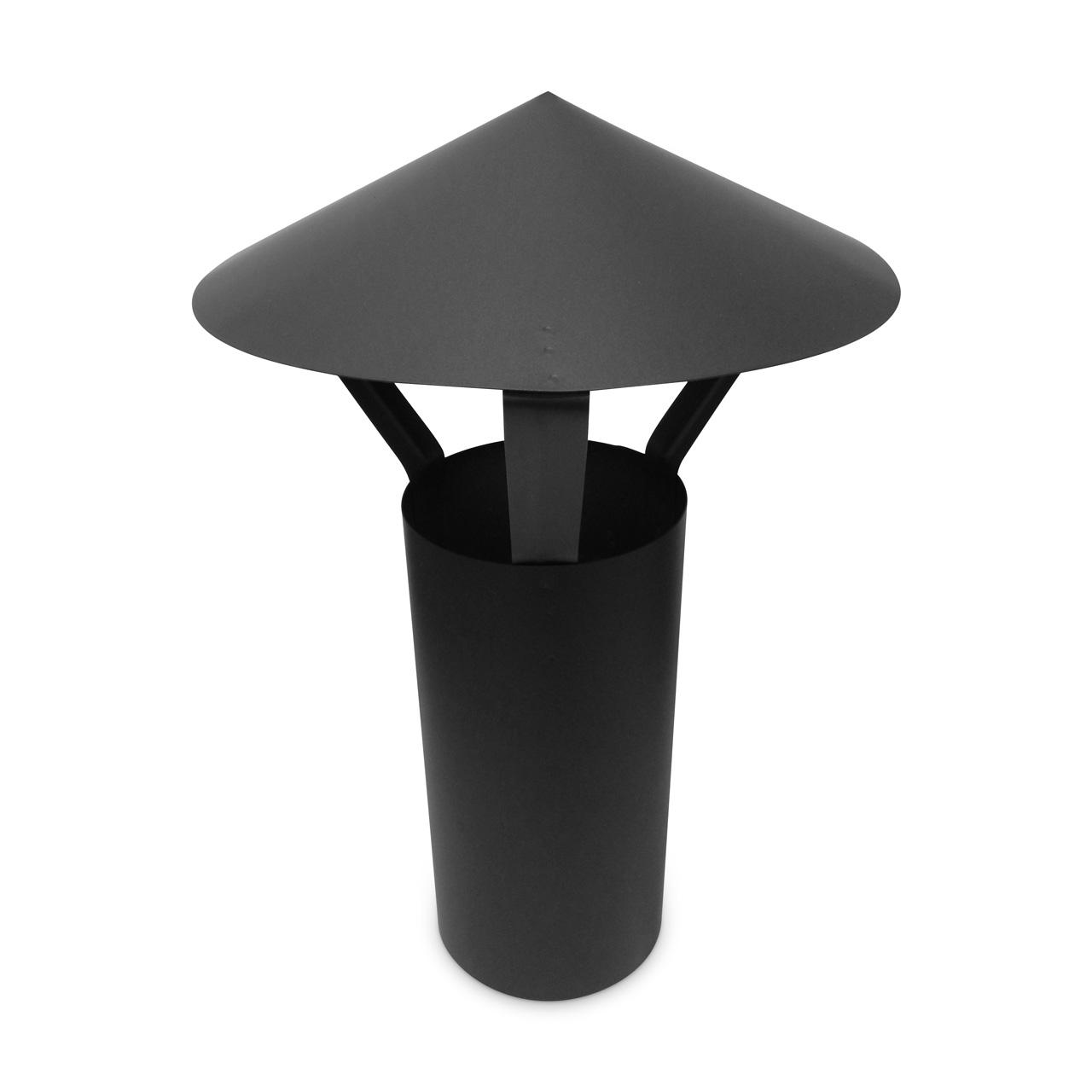 Ofenrohr Rauchrohr Regenhaube DN 120 mm schwarz