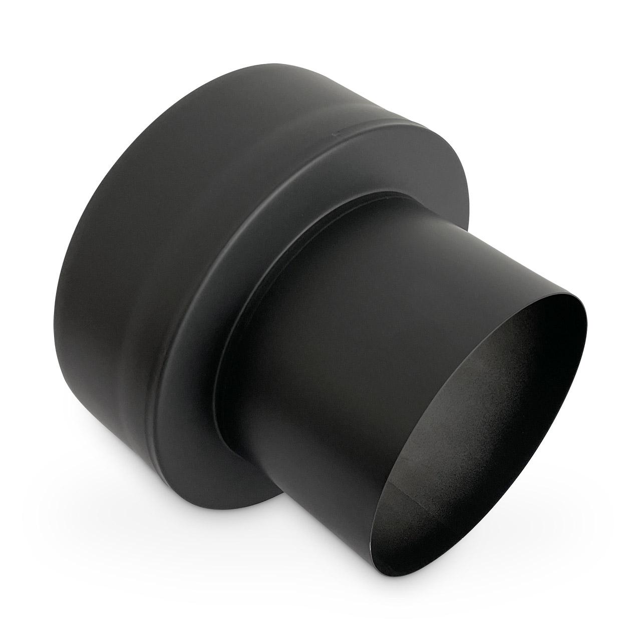 Doppelwandiges Ofenrohr Adapter EW/DW DN 150 mm schwarz