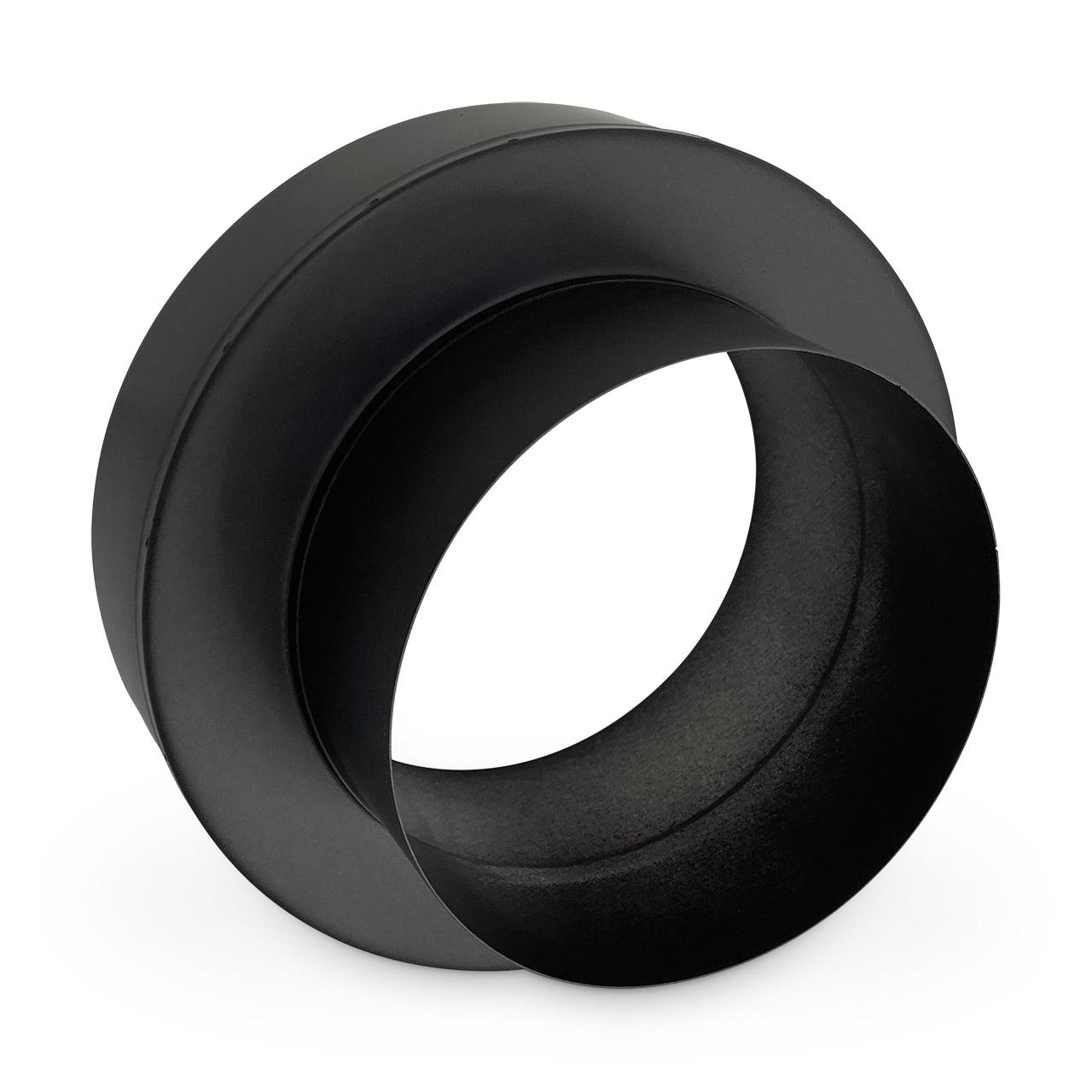 Doppelwandiges Ofenrohr Adapter DW/EW DN 150 mm schwarz
